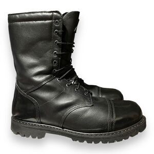 Rocky Boots Mens 14 Black Leather Paraboot  10" Jump Zip Insulated Waterproof